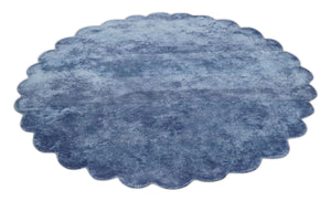 Art Silk 6x6 Round Modern Solid Violet Rug, entryway, bedside, living room rug | VIS1