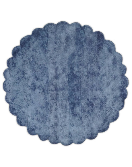 Art Silk 6x6 Round Modern Solid Violet Rug, entryway, bedside, living room rug | VIS1