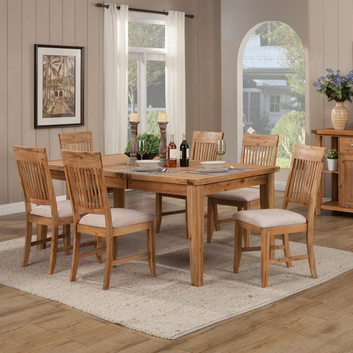 Aspen Extension Dining Table, Antique Natural