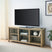 Atoka Slatted Side Wood Console TV Stand