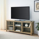 Atoka Slatted Side Wood Console TV Stand