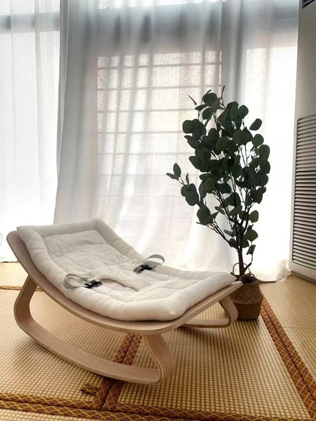 Avenlur Nest – Wooden Baby Rocker with Padded Seat