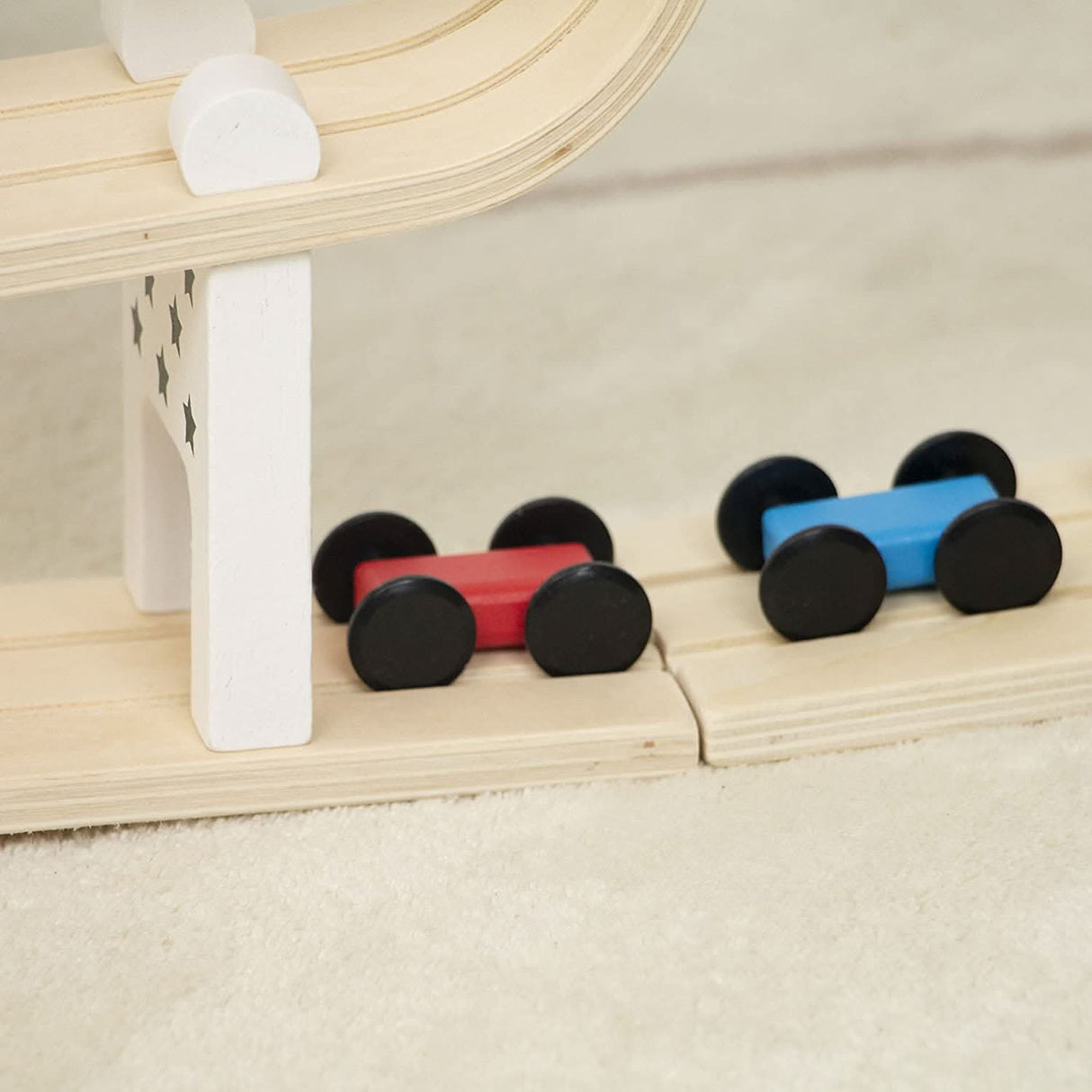 Avenlur Wooden Car Ramp Racer | Montessori Rolling Track Toy for Toddlers