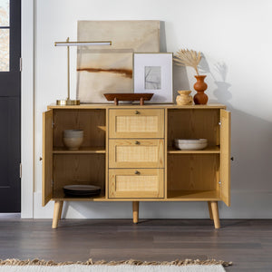 Avery Boho Rattan Buffet Sideboard