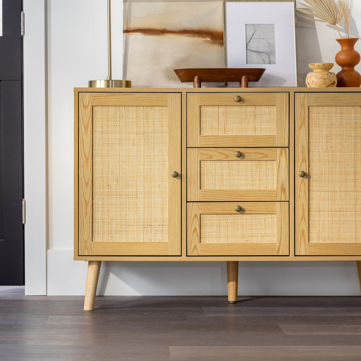 Avery Boho Rattan Buffet Sideboard