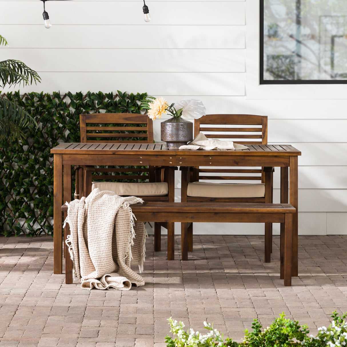 Azura Outdoor Patio 4-Piece Dining Set