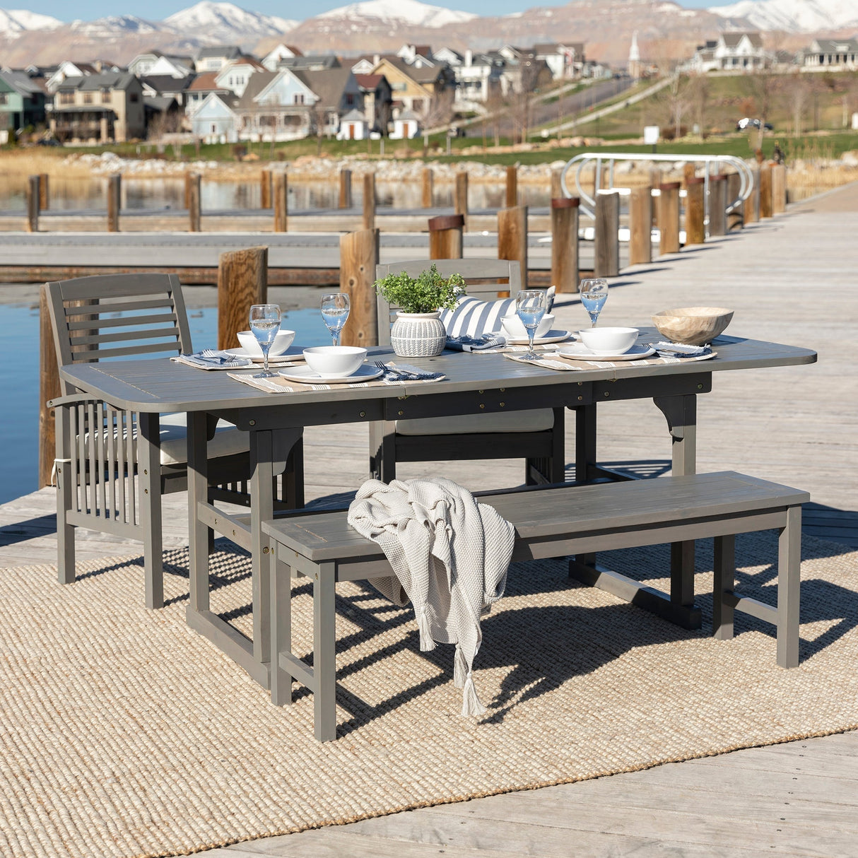 Azura Outdoor Patio 4-Piece Dining Set