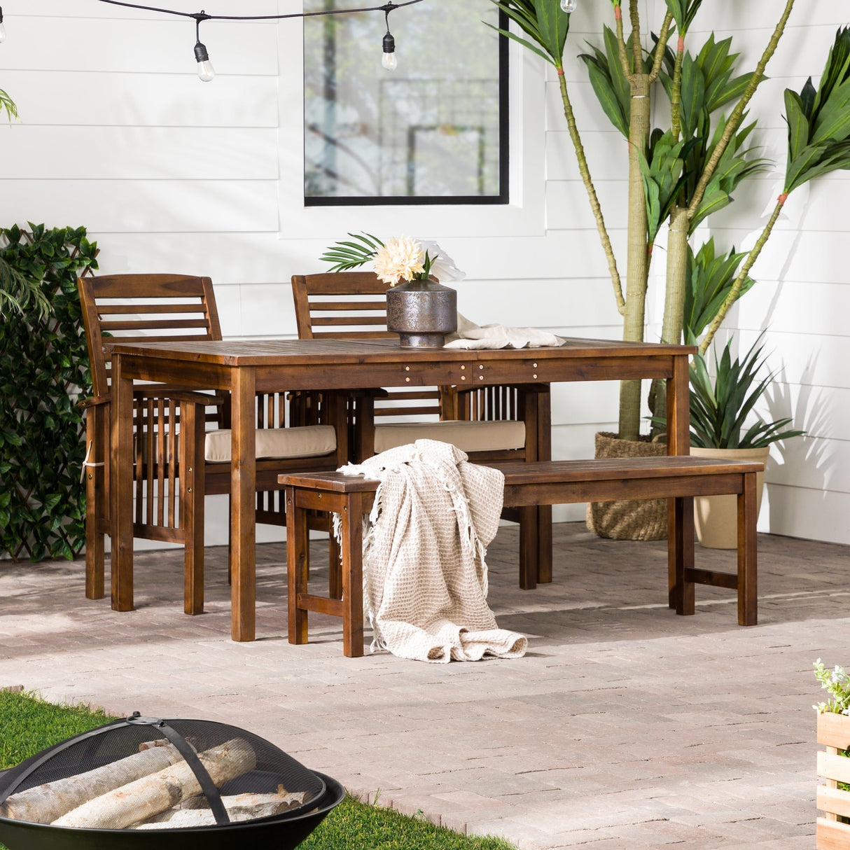 Azura Outdoor Patio 4-Piece Dining Set