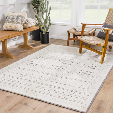 Bahar Cream & Gray Washable Area Rug - Limited Edition