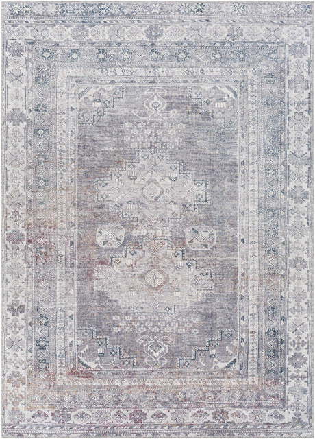 Baltinglass Gray Washable Area Rug