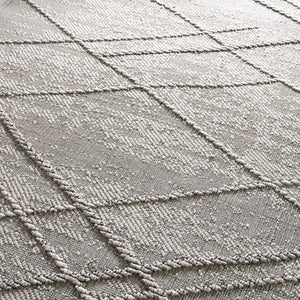 Baqer Bone & Taupe Textured Performance Rug