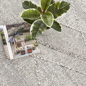 Baqer Bone & Taupe Textured Performance Rug