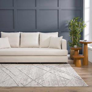 Baqer Bone & Taupe Textured Performance Rug