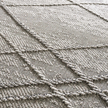 Baqer Bone & Taupe Textured Performance Rug