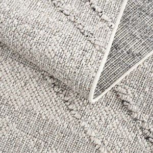 Baqer Bone & Taupe Textured Performance Rug