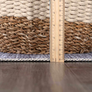 Barny Gray Flat Pile Washable Rug