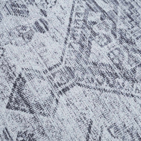 Barny Gray Flat Pile Washable Rug