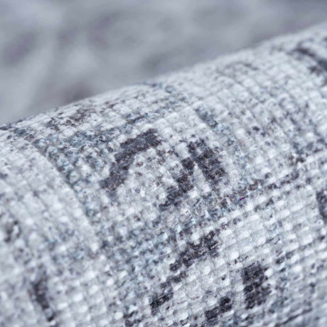 Barny Gray Flat Pile Washable Rug