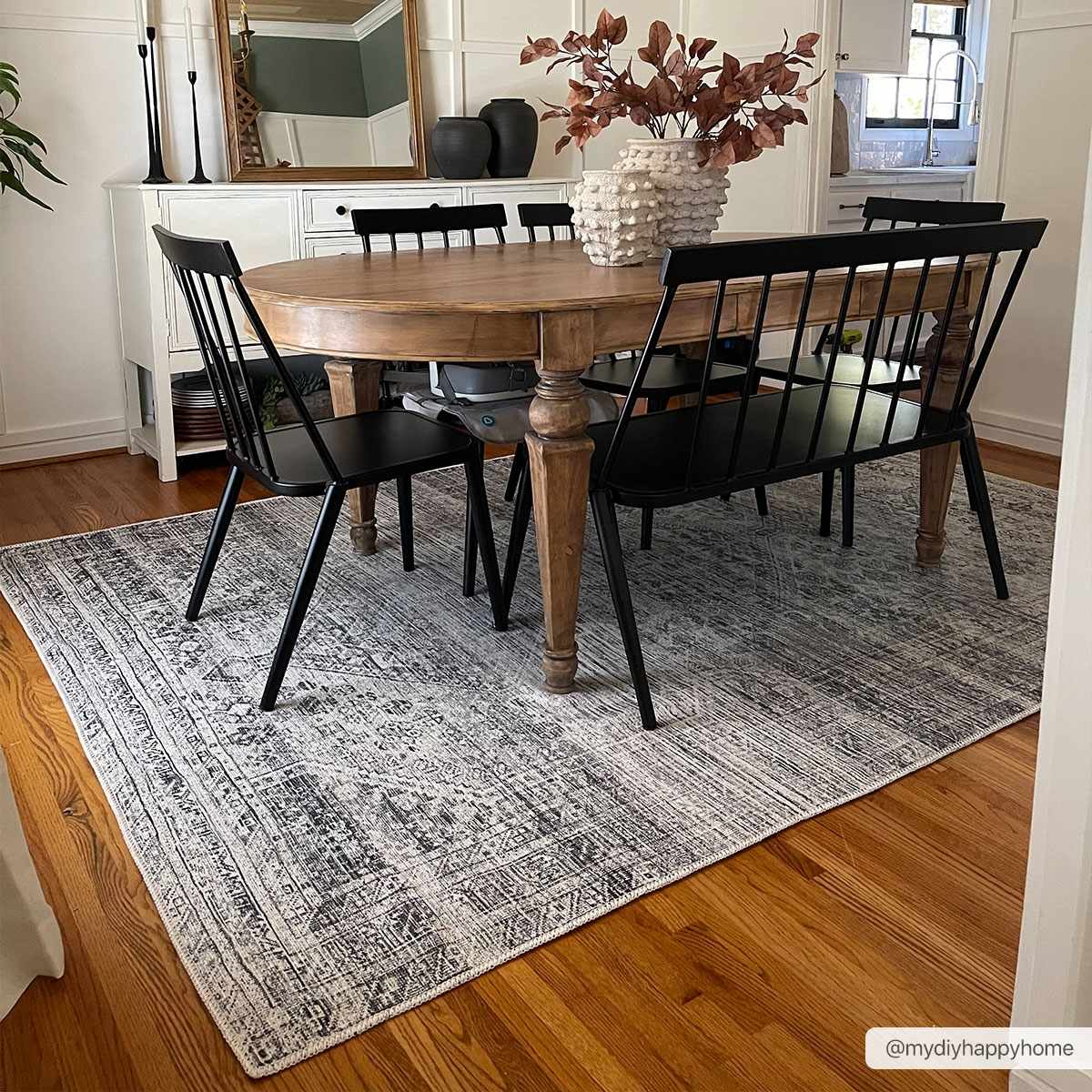 Barny Gray Flat Pile Washable Rug