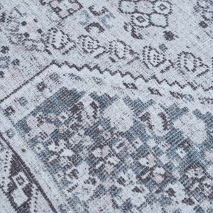 Barny Gray Flat Pile Washable Rug
