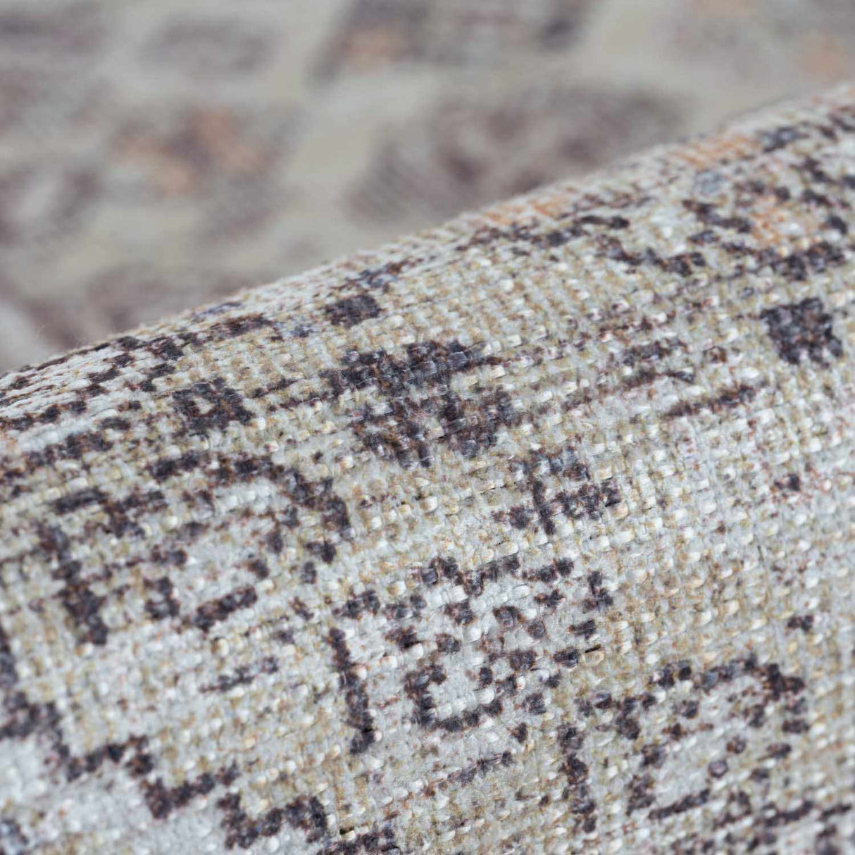Barny Tan Flat Pile Washable Rug