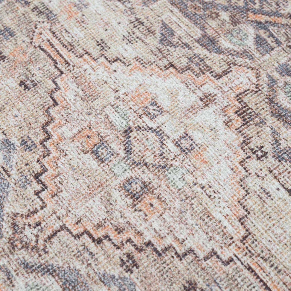 Barny Tan Flat Pile Washable Rug