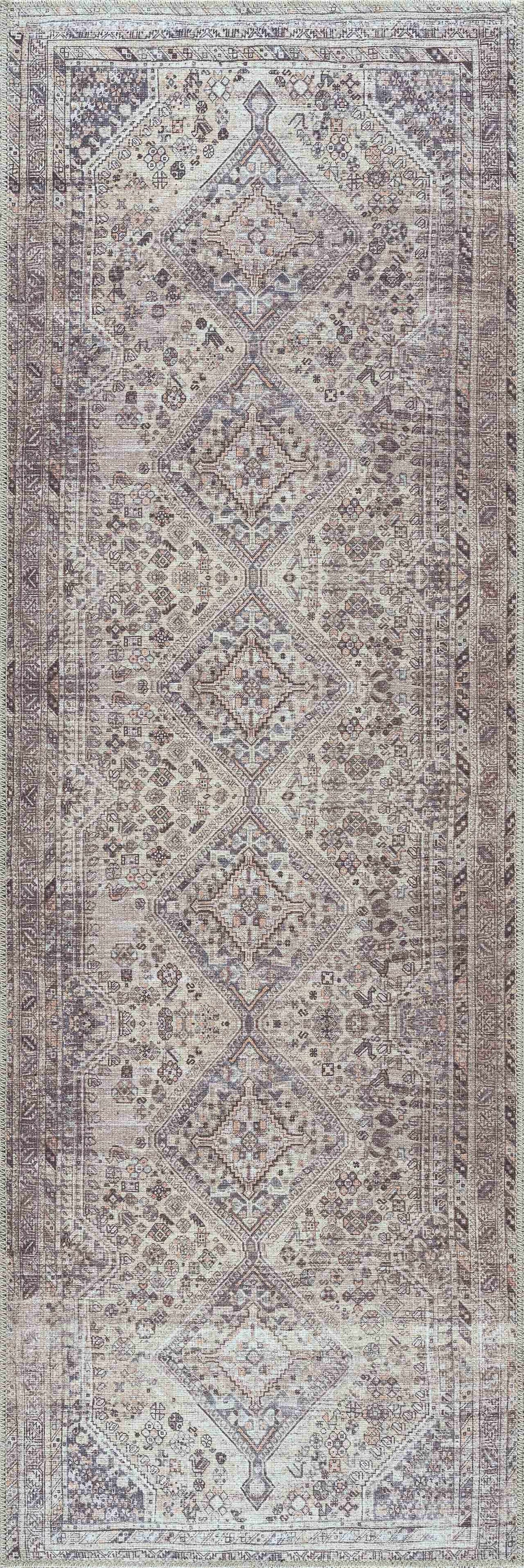 Barny Tan Flat Pile Washable Rug