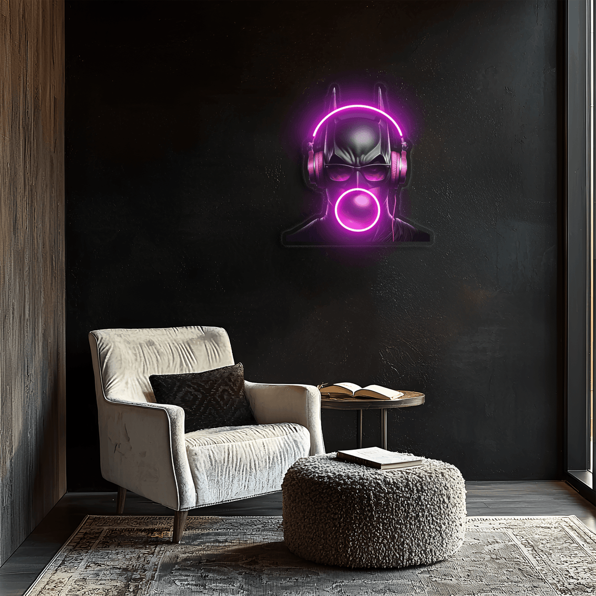 Batman Neon Sign, Uv Print Neon, Batman Wall Decor, Uv Print Neon Sign,Neon Light,Neon Wall Art, Neon Sign,Neon Light Sign,Neon Gifts