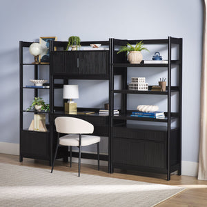 Bayard Modern Reeded Narrow Bookshelf