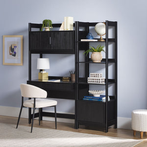 Bayard Modern Reeded Narrow Bookshelf