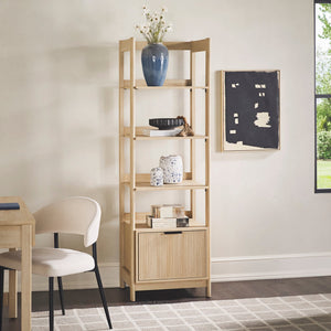 Bayard Modern Reeded Narrow Bookshelf