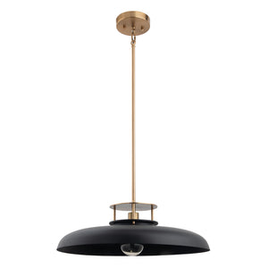 Beacon 1-Light Modern Gold & Black Pendant Light