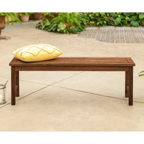 Beck Acacia Wood Outdoor Patio Bench