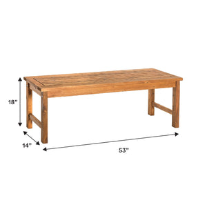 Beck Acacia Wood Outdoor Patio Bench