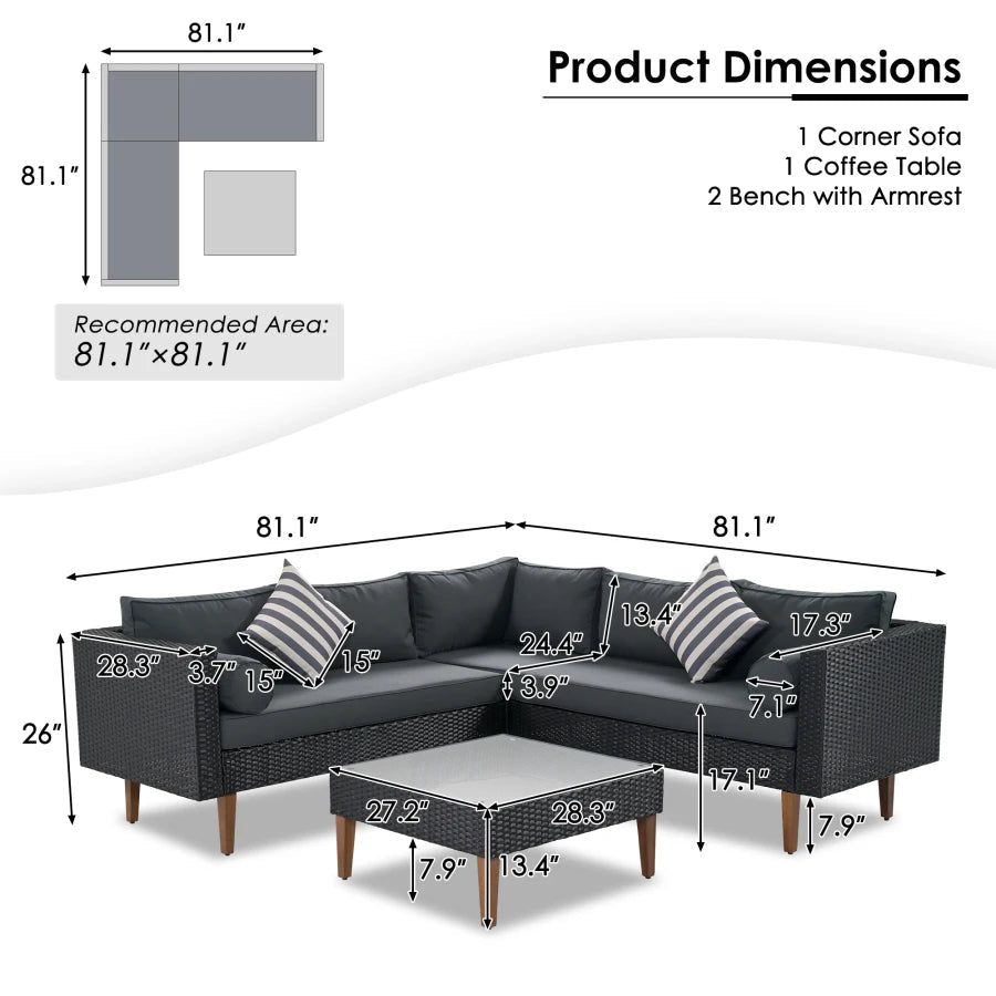 Becket Outdoor Sofa Set