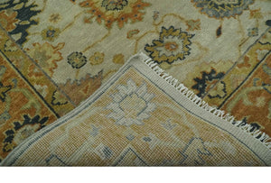 Beige and Gold 8x10 Traditional Oriental Oushak wool Rug