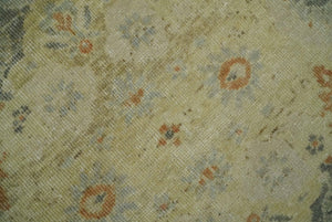 Beige and Rust 8x10 Textured Low Pile Hand Knotted Traditional Wool Area Rug