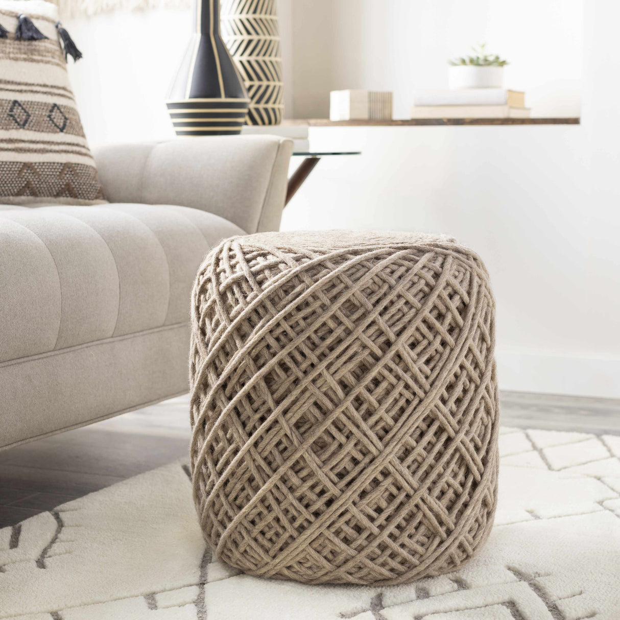 Bellingen Beige Pouf