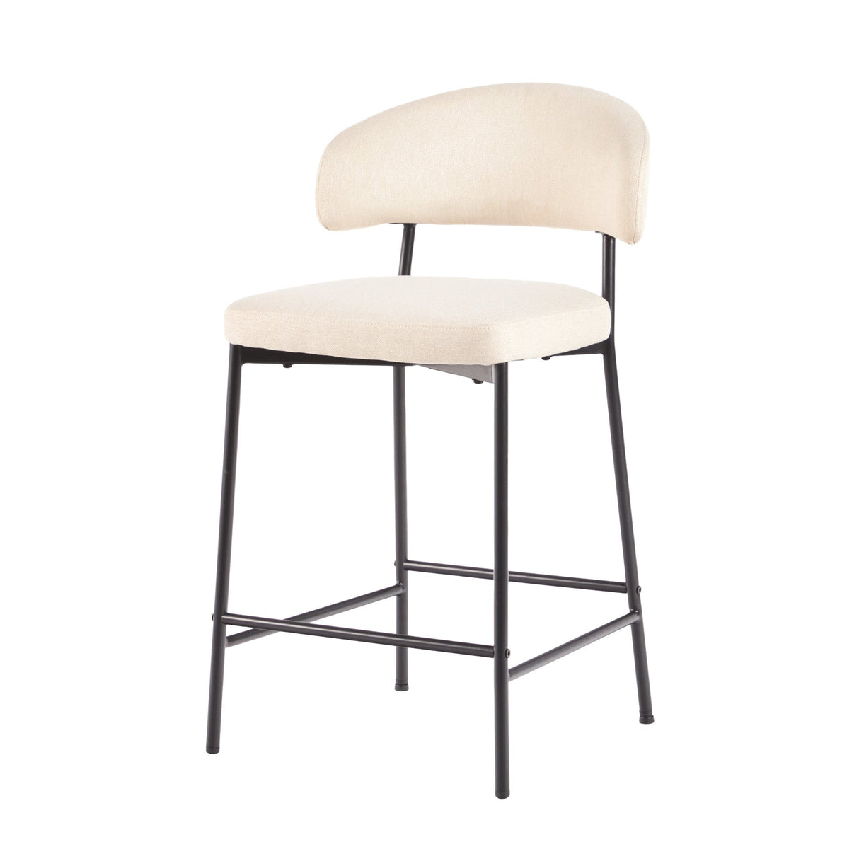 Benton Modern Upholstered Bar Stool, Set of 2