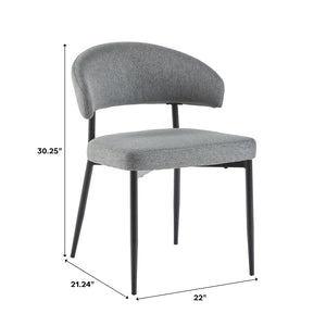 Benton Modern Upholstered Dining Chair, set of 2