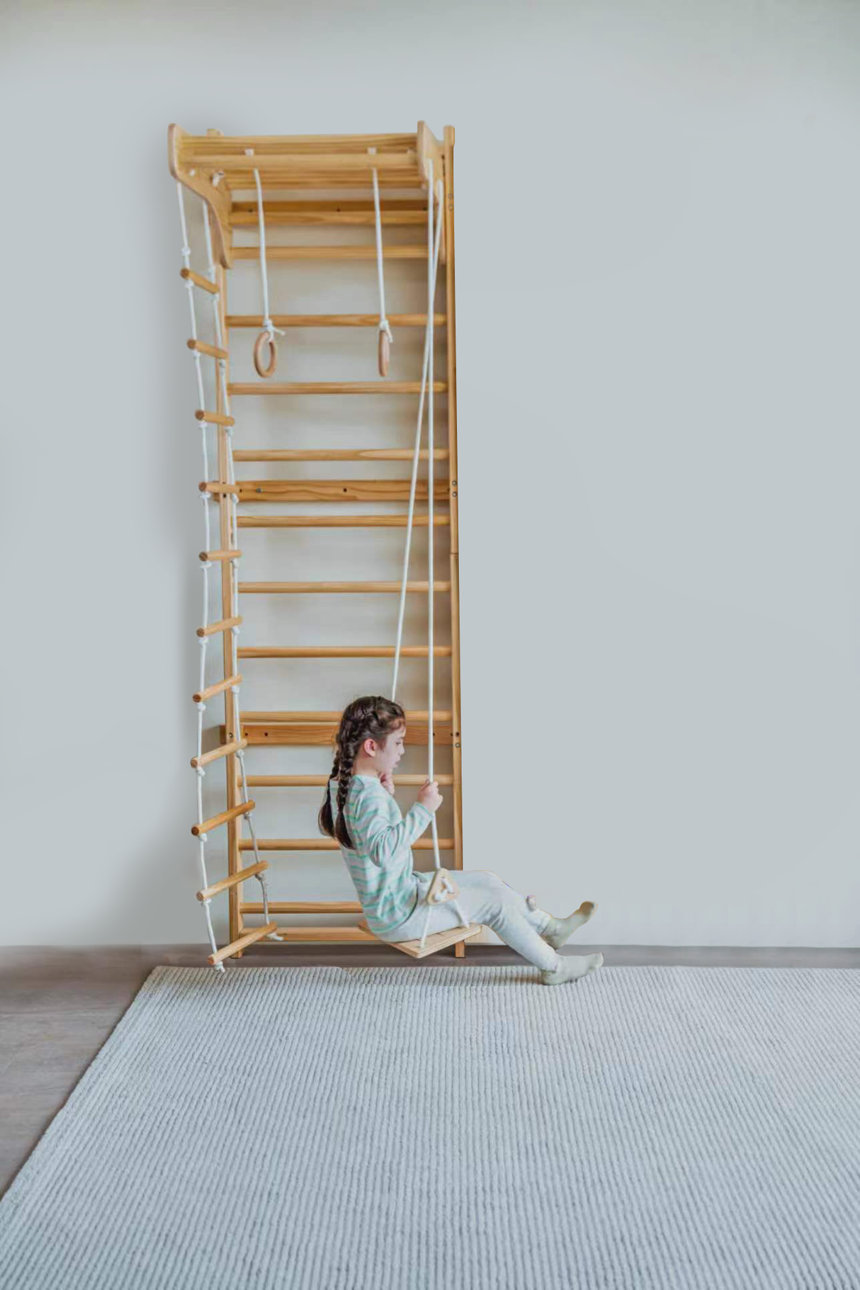 Betula Swedish Wall Ladder & Indoor Wooden Climber for Kids – Home Gym Playset