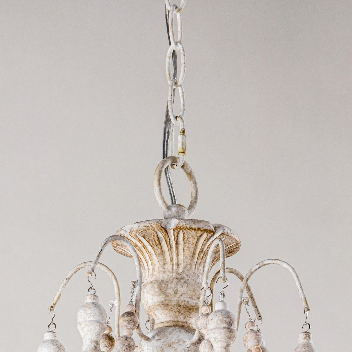 Billiter 6-Light Wood White Chandelier