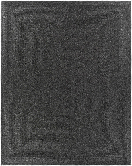 Black Braided Faux Jute Rug