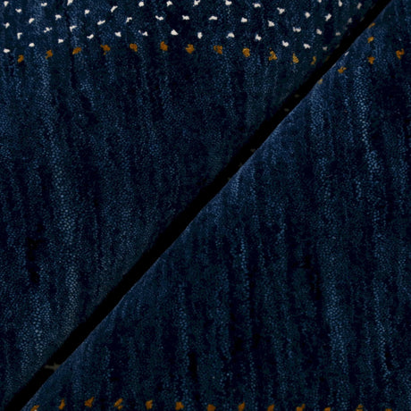 Blue And White Center Pattern Design Hand Loomed Wool Area Rug