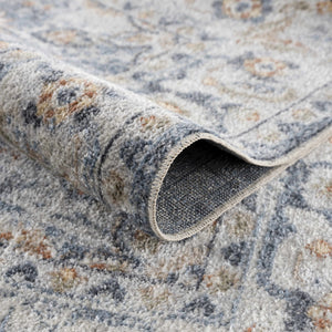 Blue Cream Hiti Washable area rug - Clearance