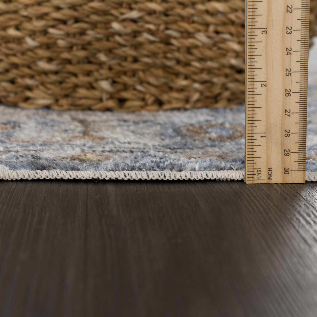 Blue Cream Hiti Washable area rug - Clearance