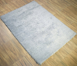 Blue and Silver 4'x 6' | 5'x 8' Rug | Modern Handmade NewZealand Wool Area Rug | The Rug Decor |TRD2379