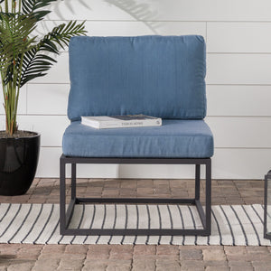 Braden Outdoor Modular Patio Side Chair - Blue