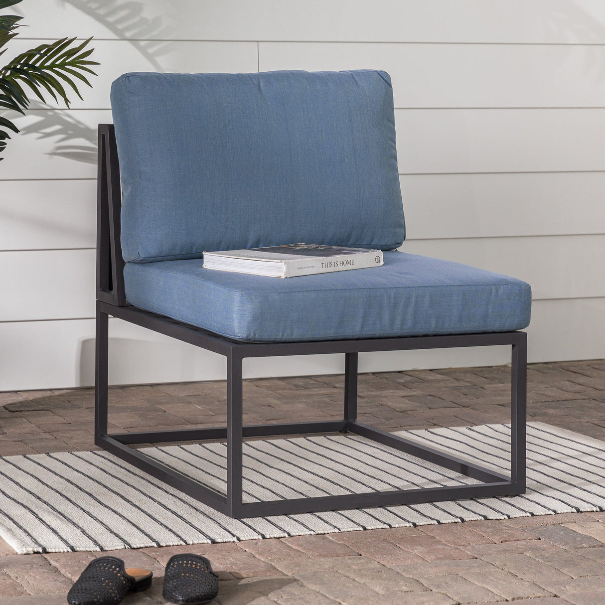 Braden Outdoor Modular Patio Side Chair - Blue