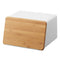 Bread Box with Cutting Board Lid - Steel + Wood